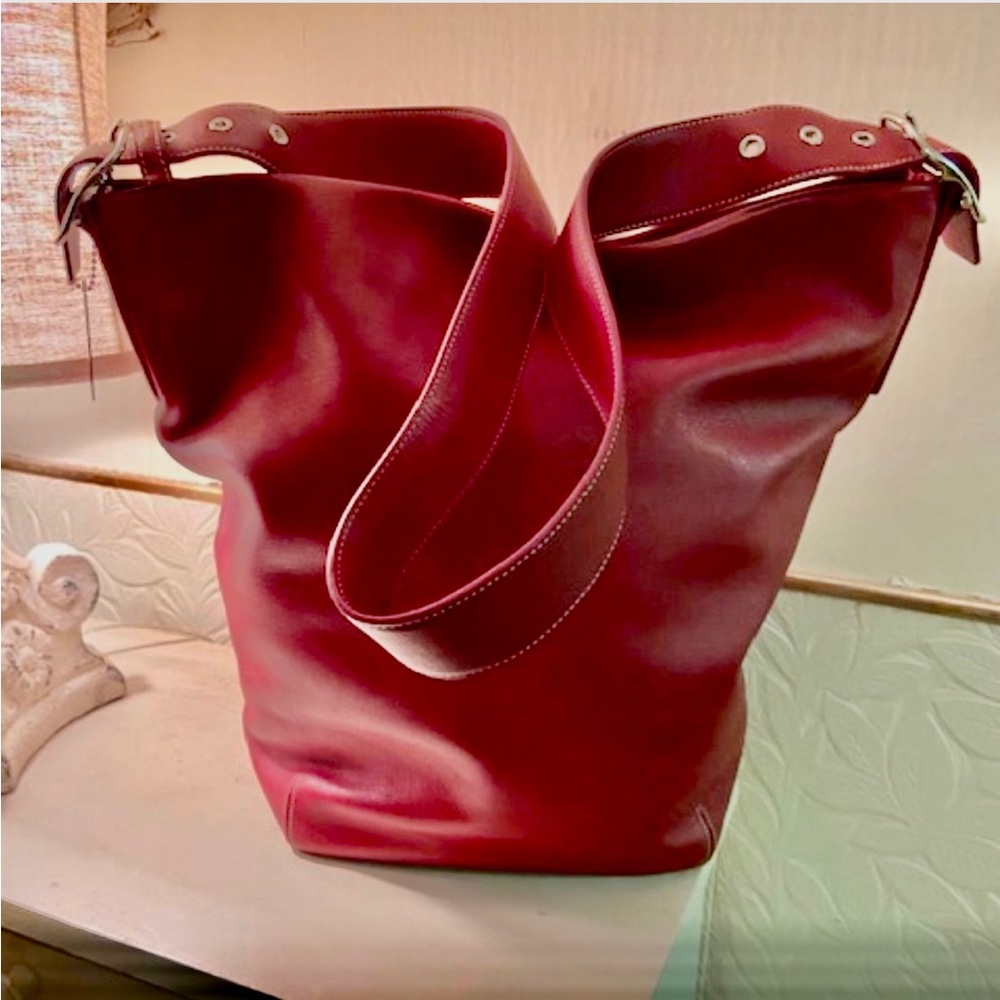 COPY - COPY - Coach xl red duffle bag.